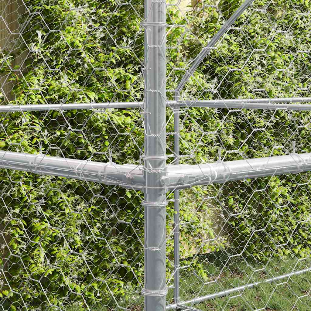 Hundehus 4 pcs Sølv 8 x 2 x 2 m Galvaniseret stål