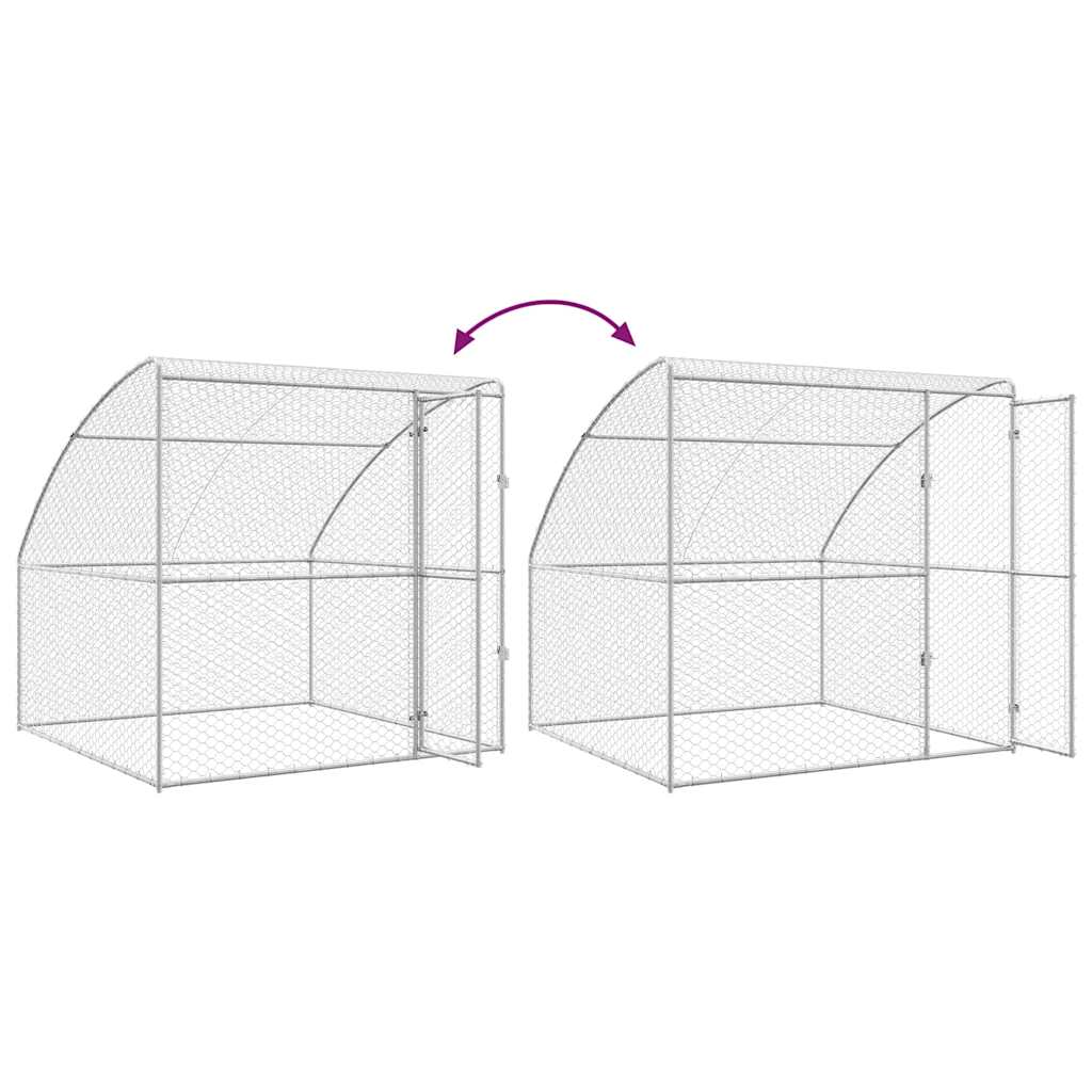 Hundehus 4 pcs Sølv 8 x 2 x 2 m Galvaniseret stål