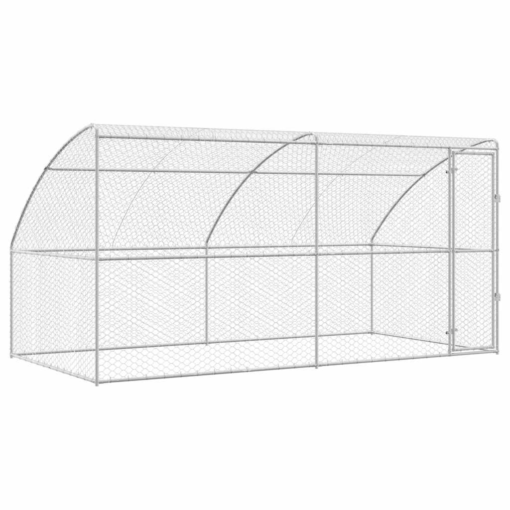 Hundehus 2 pcs Sølv 4 x 2 x 2 m Galvaniseret stål