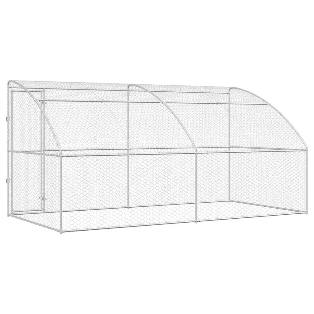 Hundehus 2 pcs Sølv 4 x 2 x 2 m Galvaniseret stål