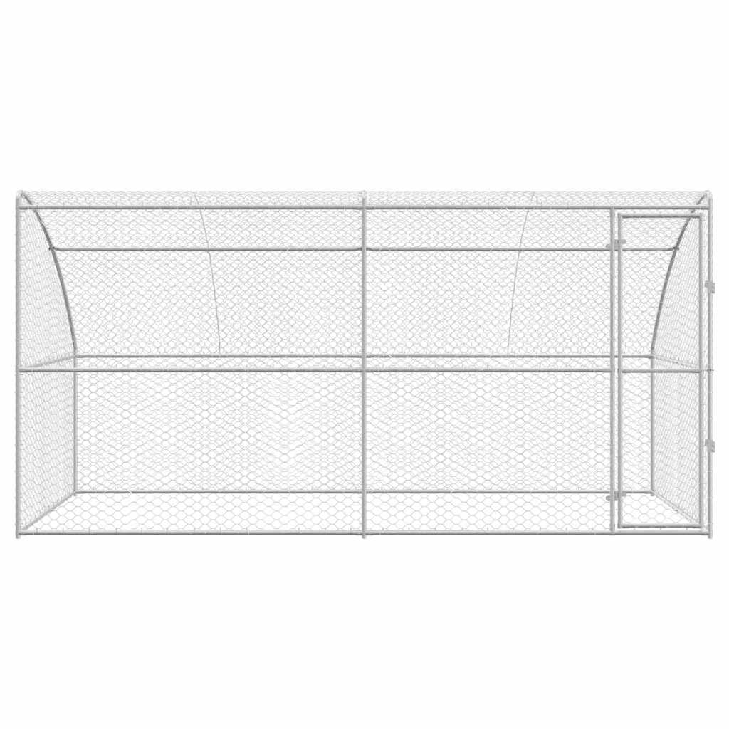 Hundehus 2 pcs Sølv 4 x 2 x 2 m Galvaniseret stål