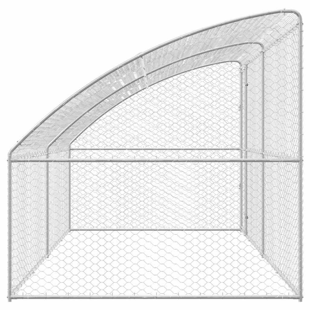 Hundehus 2 pcs Sølv 4 x 2 x 2 m Galvaniseret stål