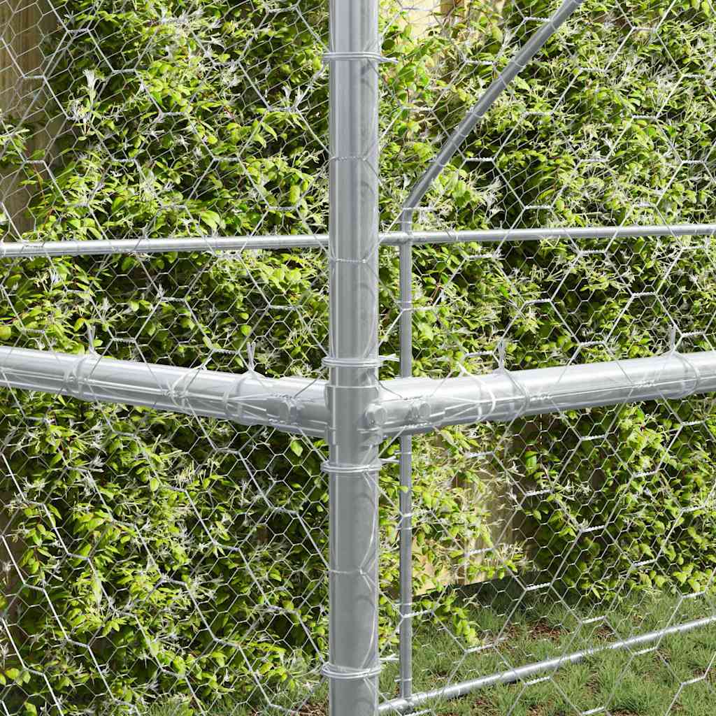 Hundehus 3 pcs Sølv 6 x 2 x 2 m Galvaniseret stål