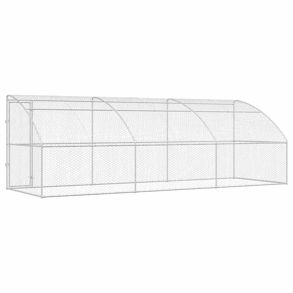 Hundehus 3 pcs Sølv 6 x 2 x 2 m Galvaniseret stål