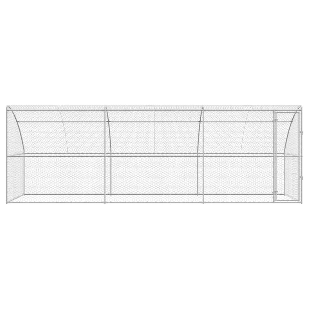 Hundehus 3 pcs Sølv 6 x 2 x 2 m Galvaniseret stål