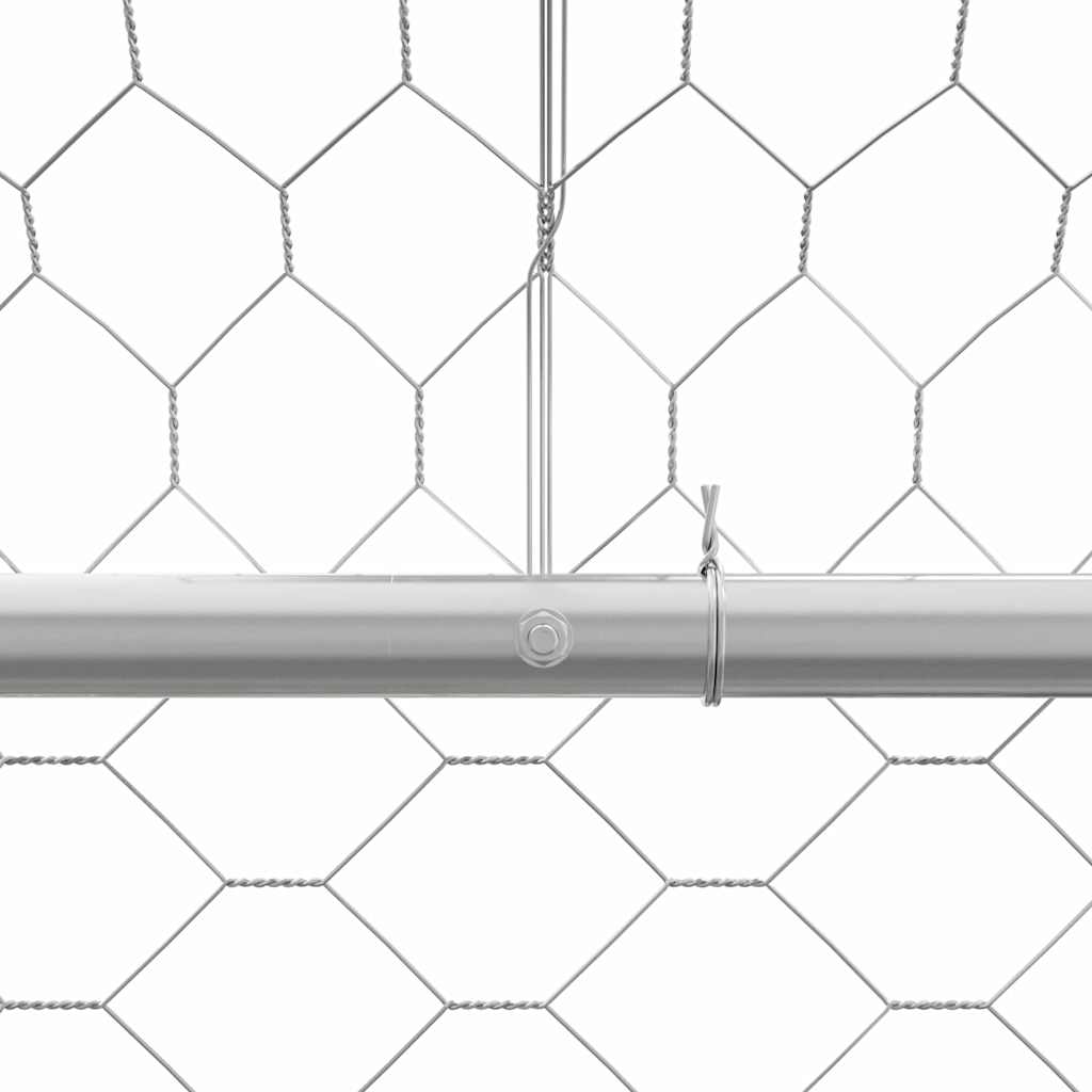 Hundehus 4 pcs Sølv 8 x 2 x 2 m Galvaniseret stål