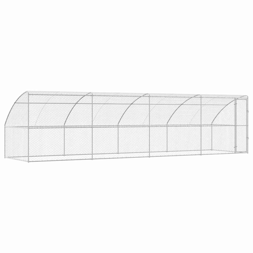 Hundehus 4 pcs Sølv 8 x 2 x 2 m Galvaniseret stål