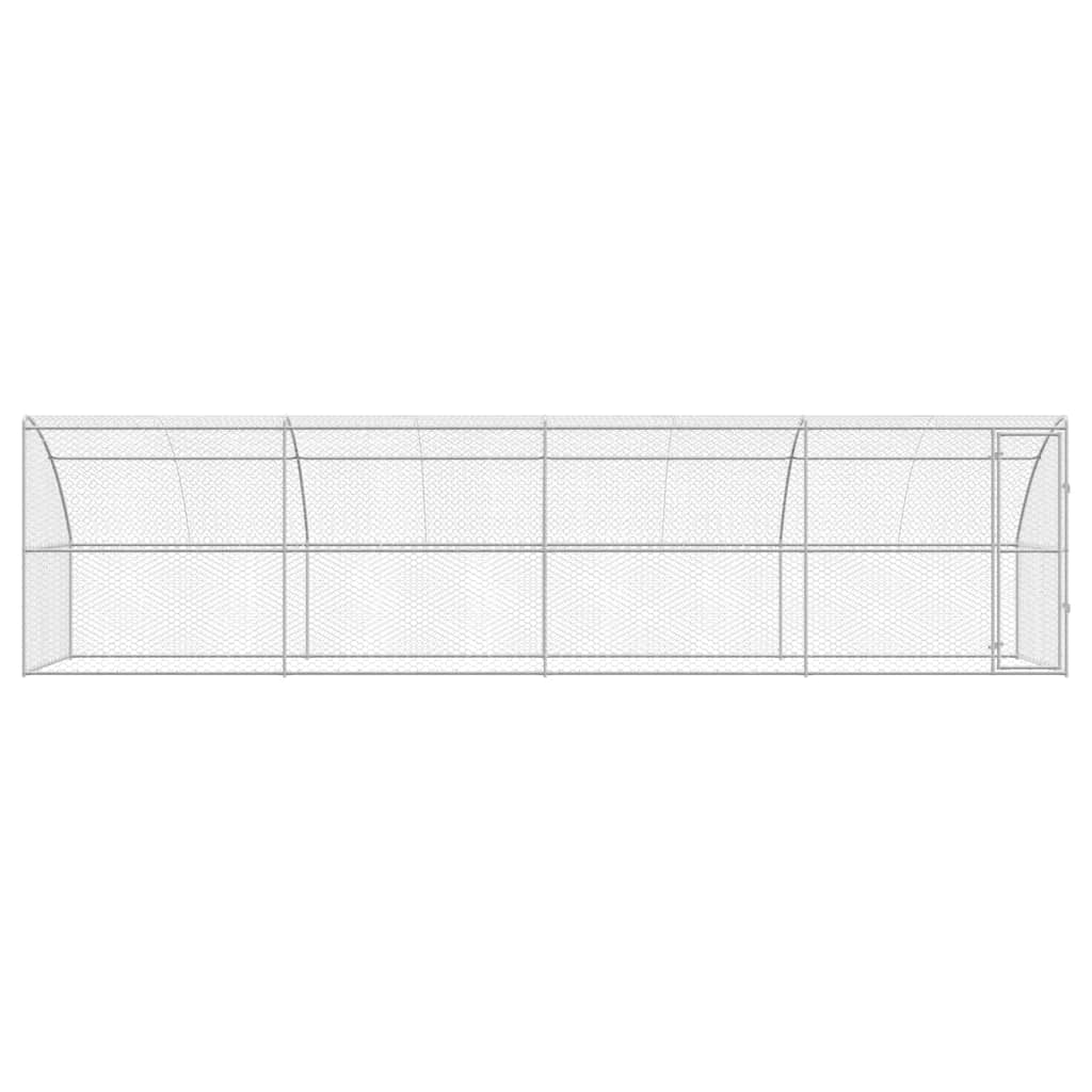 Hundehus 4 pcs Sølv 8 x 2 x 2 m Galvaniseret stål