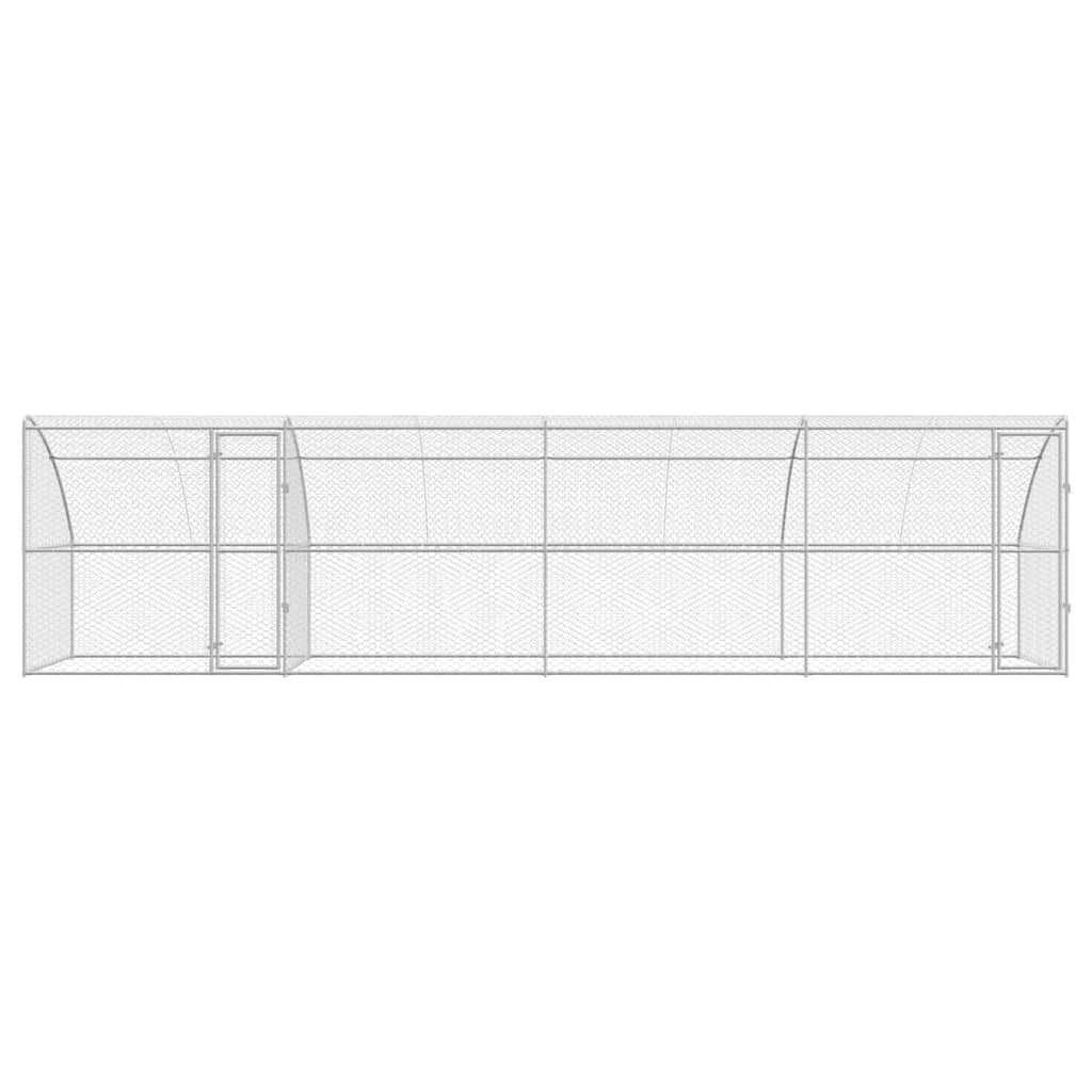 Hundehus 4 pcs Sølv 8 x 2 x 2 m Galvaniseret stål