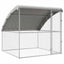 Hundehus med opbevaring Sølv 2 x 2 x 2 m Galvaniseret stål