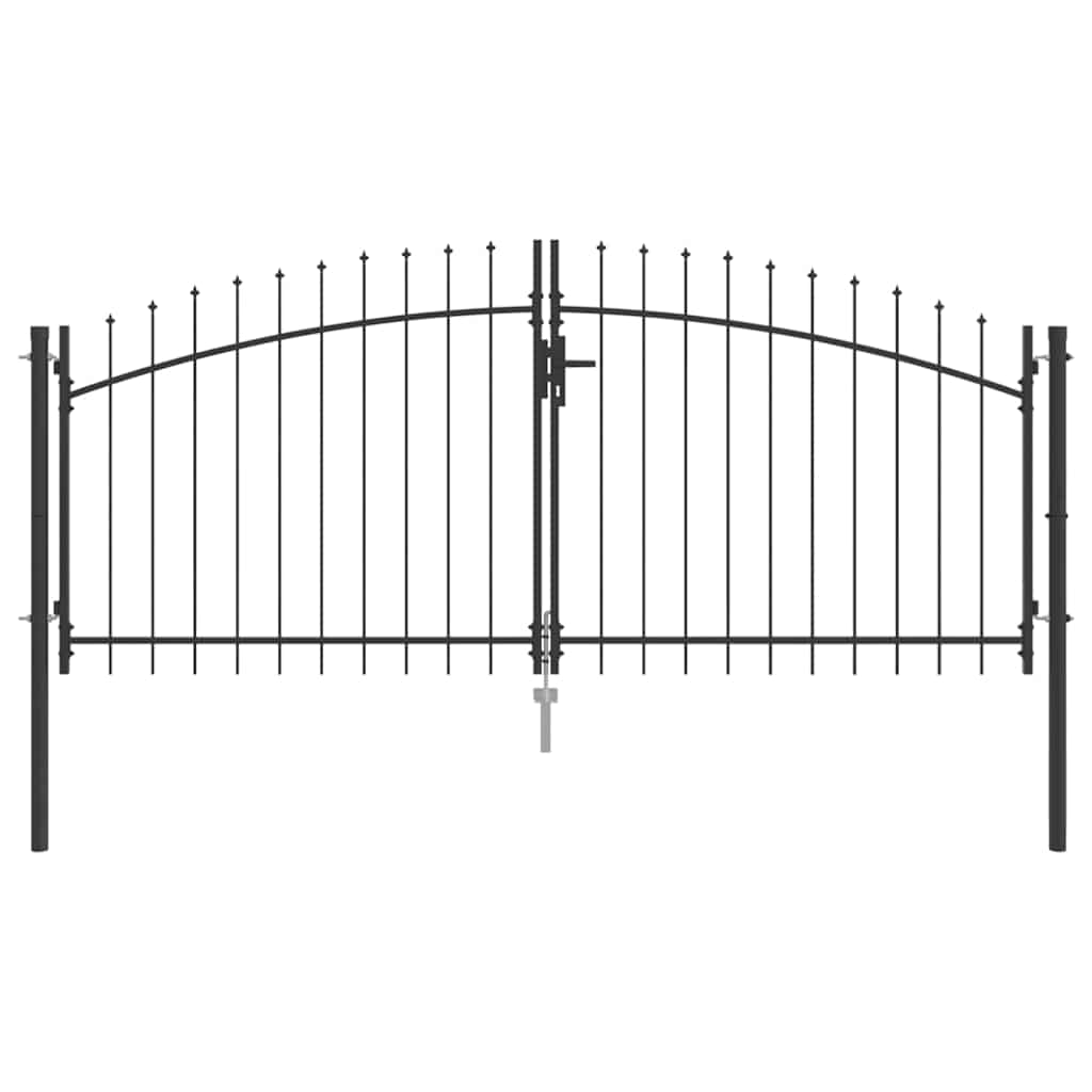 Dobbelt Port med lås Woerden Grå 299,5 x 149,5 cm Stål