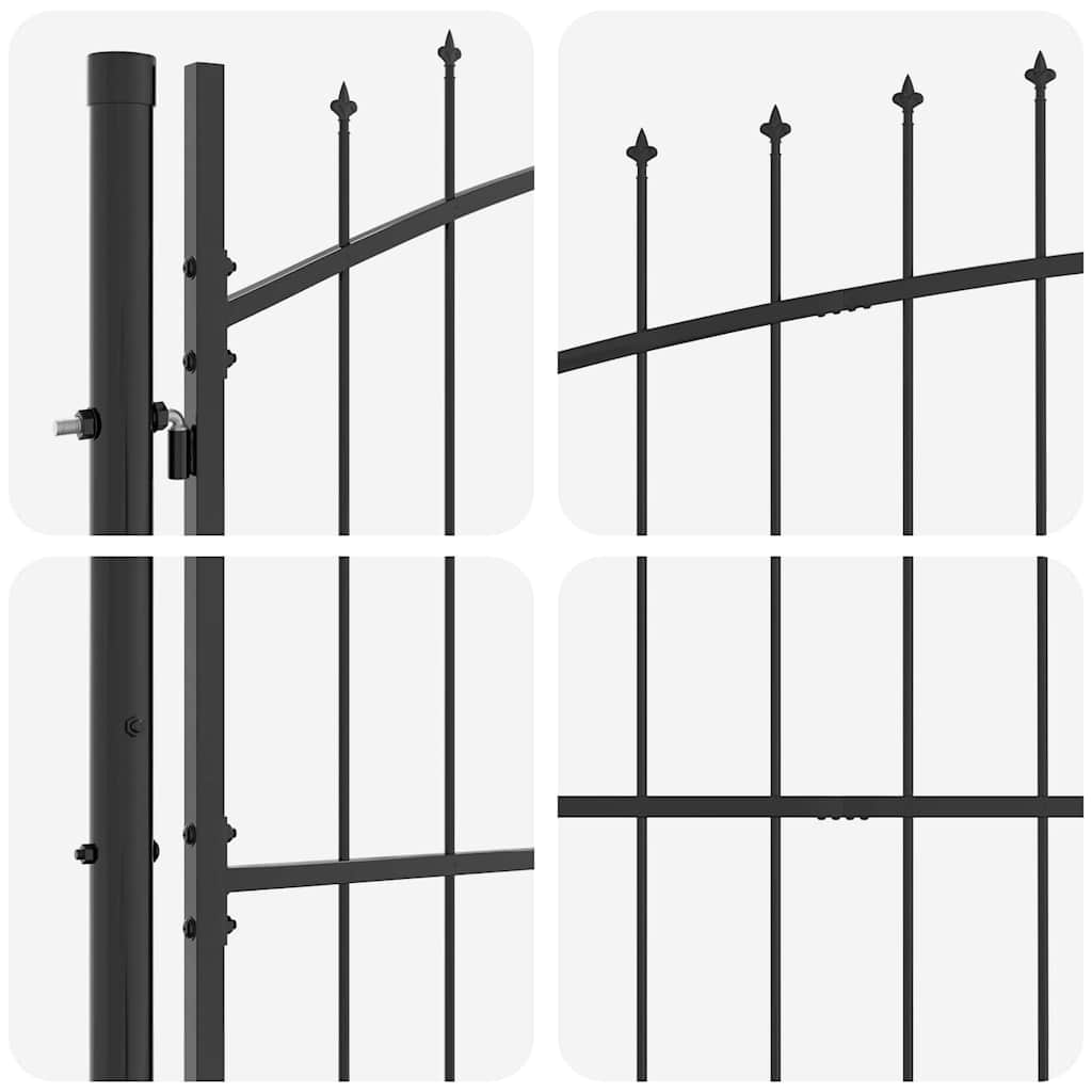 Dobbelt Port med lås Woerden Grå 299,5 x 174,5 cm Stål