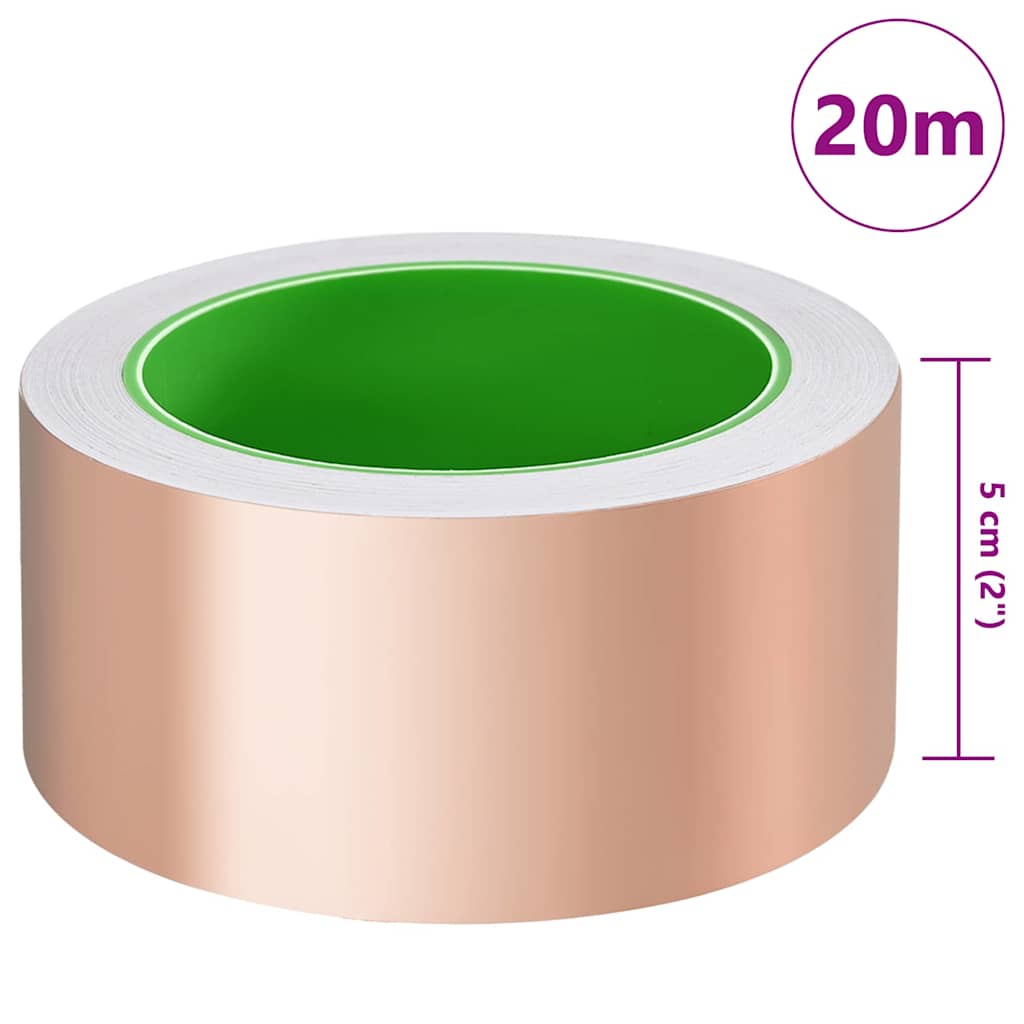 Kobberbånd til sneglebeskyttelse Kobber 50 mm x 20 m Kobber