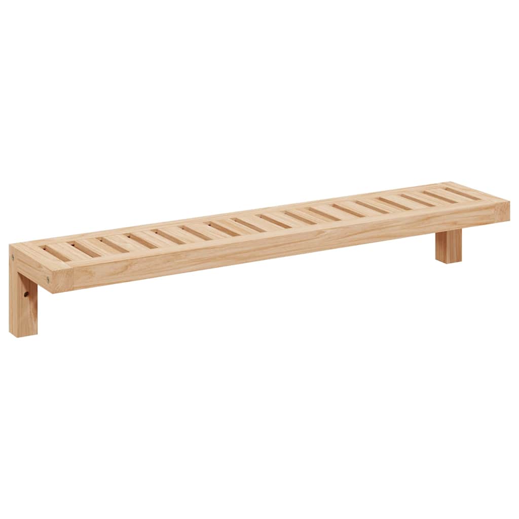 Væghængt Reol Naturfarvet 62 x 10 x 12,5 cm Massiv valnøddetræ