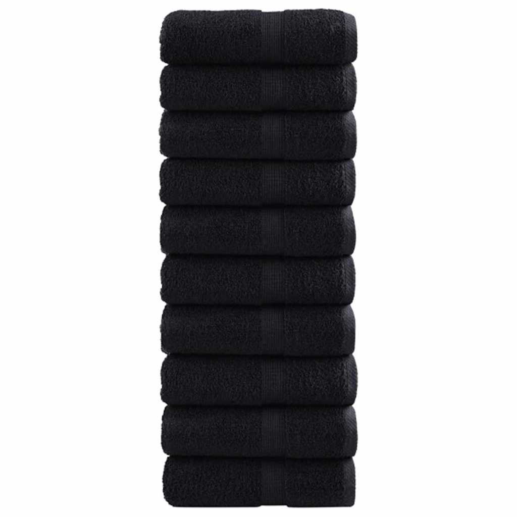Gæstehåndklæde SOLUND 50 pcs Sort 30 x 30 cm 550 gsm