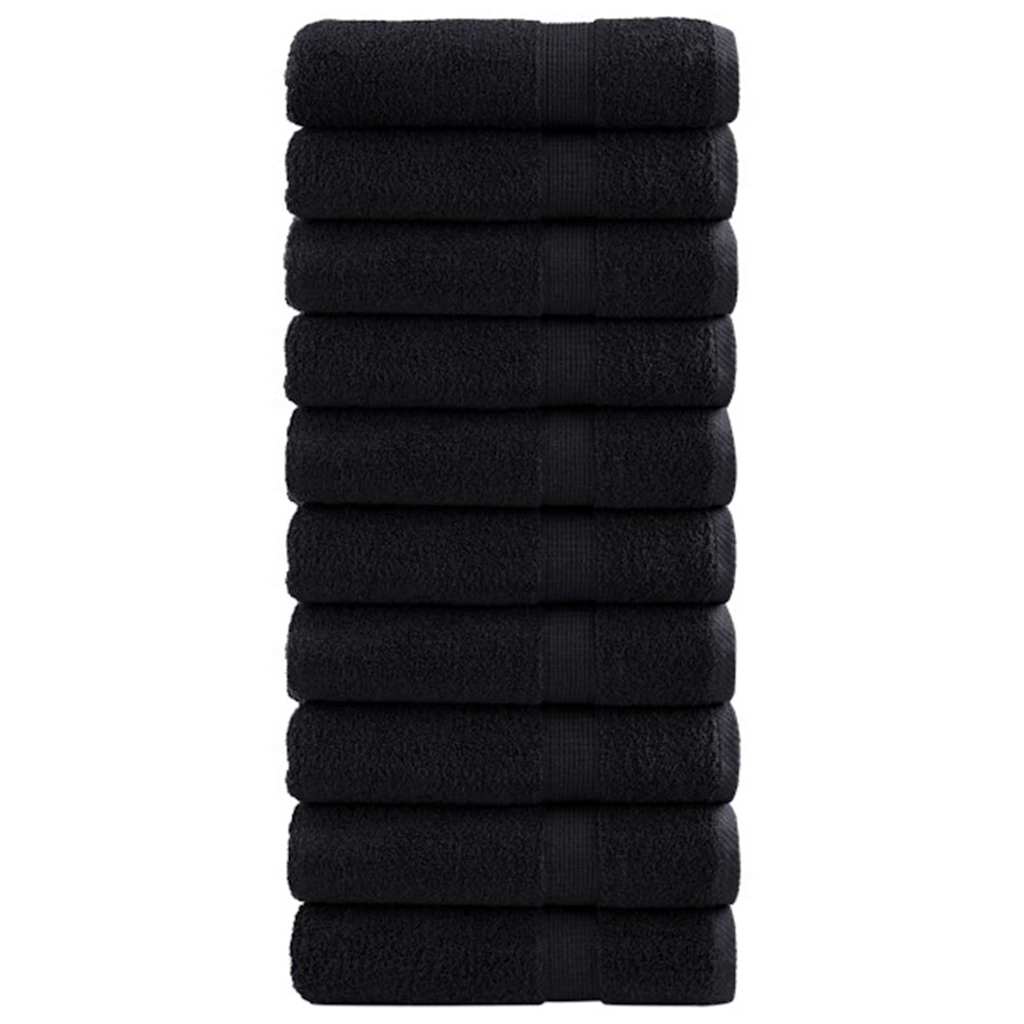 Gæstehåndklæde SOLUND 25 pcs Sort 100 x 150 cm 550 gsm
