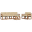 Udendørs sofagruppe med pude 7 pcs Naturlig og Beige
