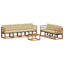 Udendørs sofagruppe med pude 8 pcs Naturlig og Beige