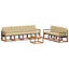 Udendørs sofagruppe med pude 8 pcs Naturlig og Beige