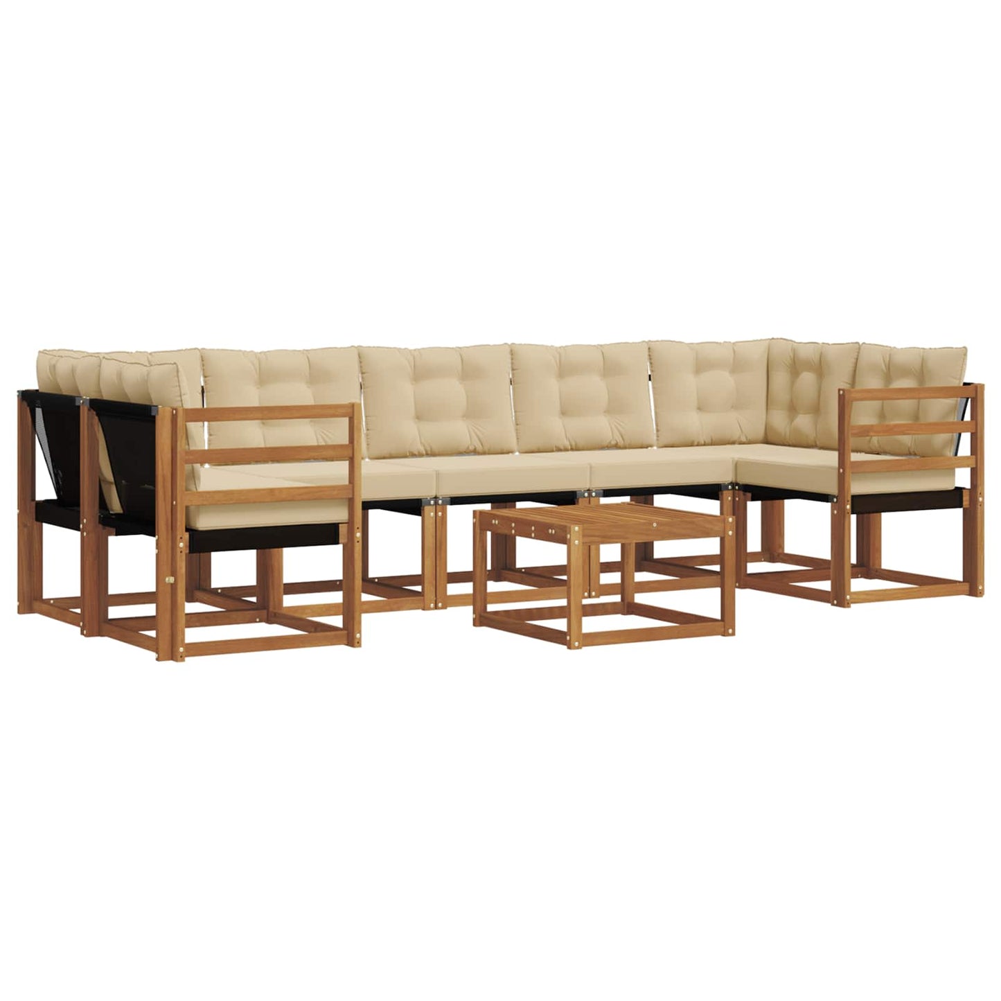 Udendørs sofagruppe 8 stk. Naturlig og Beige