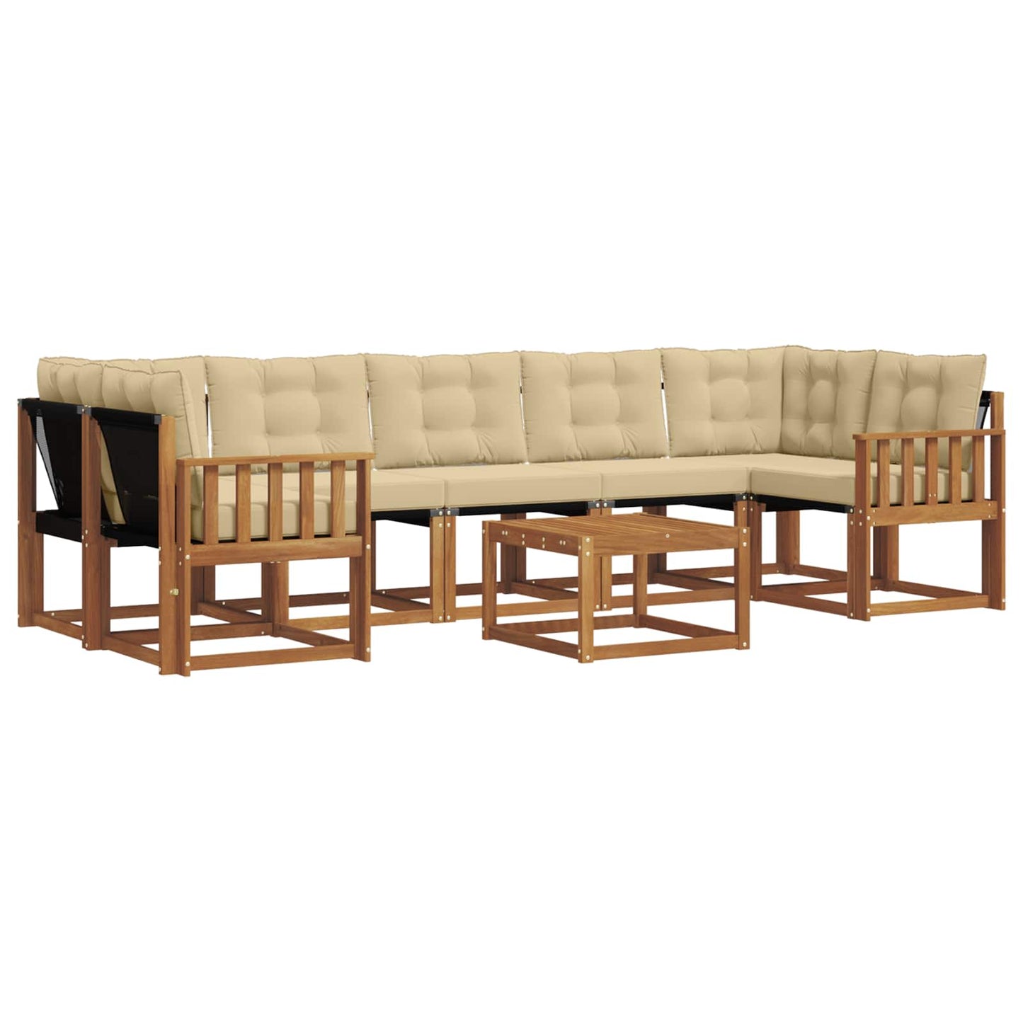 Udendørs sofagruppe 8 stk. Naturlig og Beige