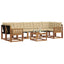 Udendørs sofagruppe med pude 8 pcs Naturlig og Beige