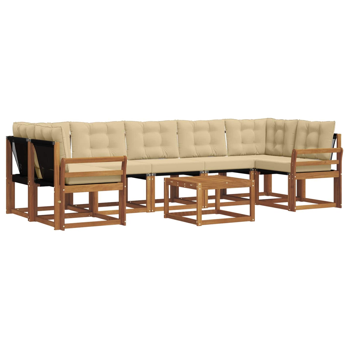Udendørs sofagruppe 8 stk. Naturlig og Beige