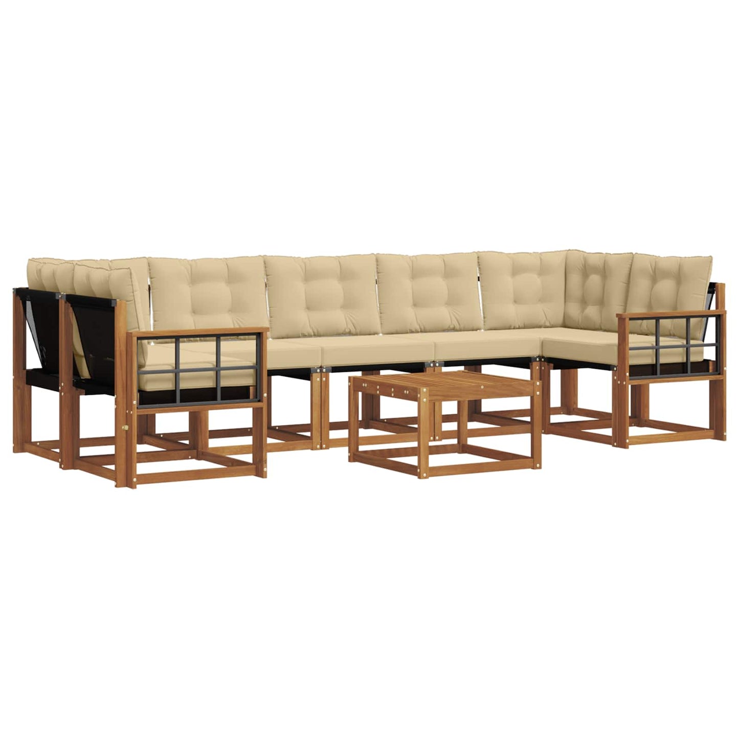 Udendørs sofagruppe 8 stk. Naturlig og Beige
