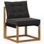 Udendørs sofagruppe 8 stk. Naturlig og sort