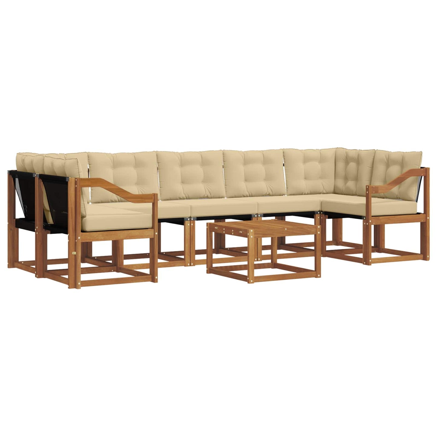Udendørs sofagruppe 8 stk. Naturlig og Beige
