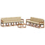Udendørs sofagruppe med pude 9 pcs Naturlig og Beige
