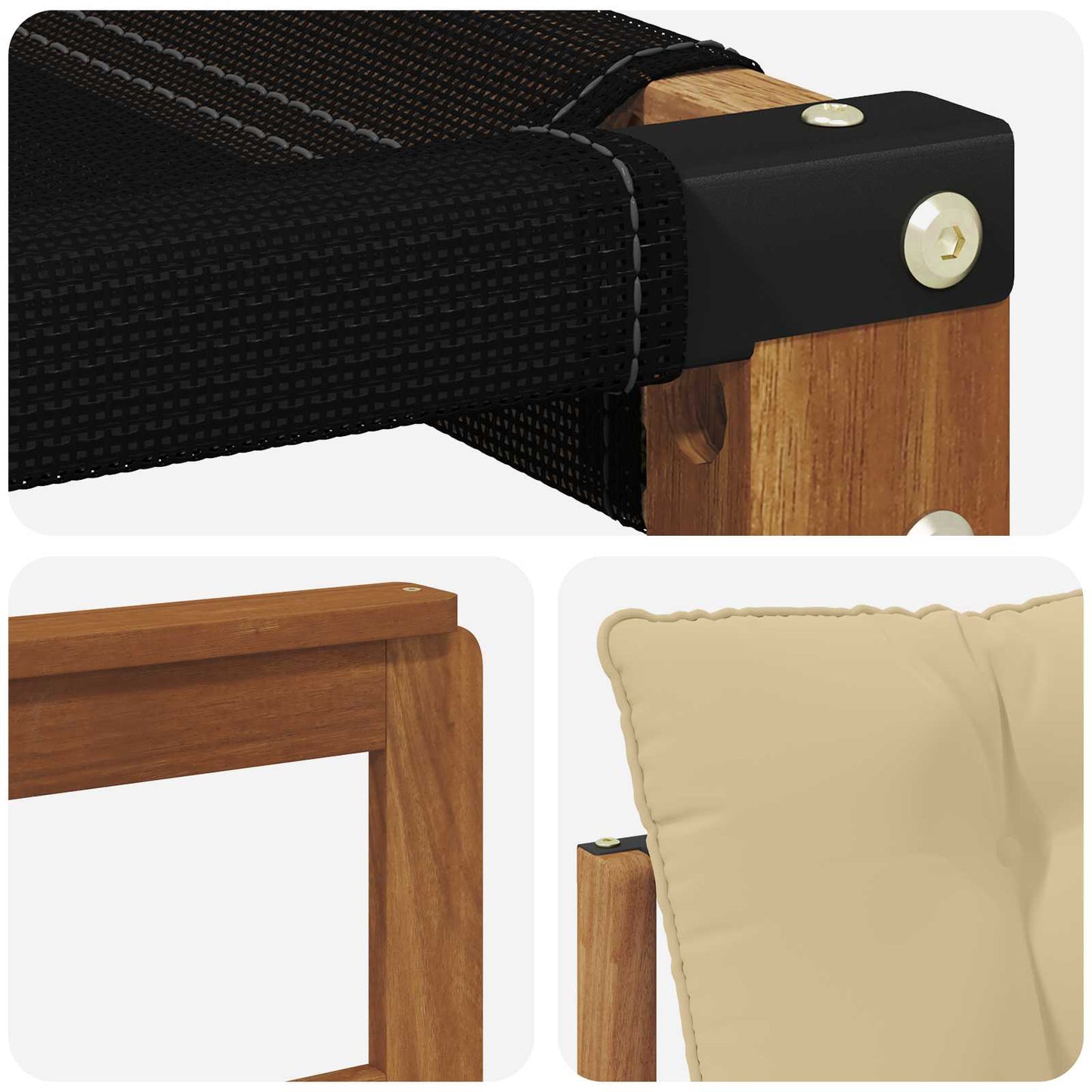 Udendørs sofagruppe 4 stk. Naturlig og Beige