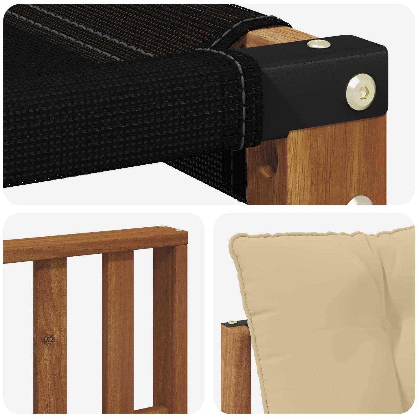 Udendørs sofagruppe 4 stk. Naturlig og Beige