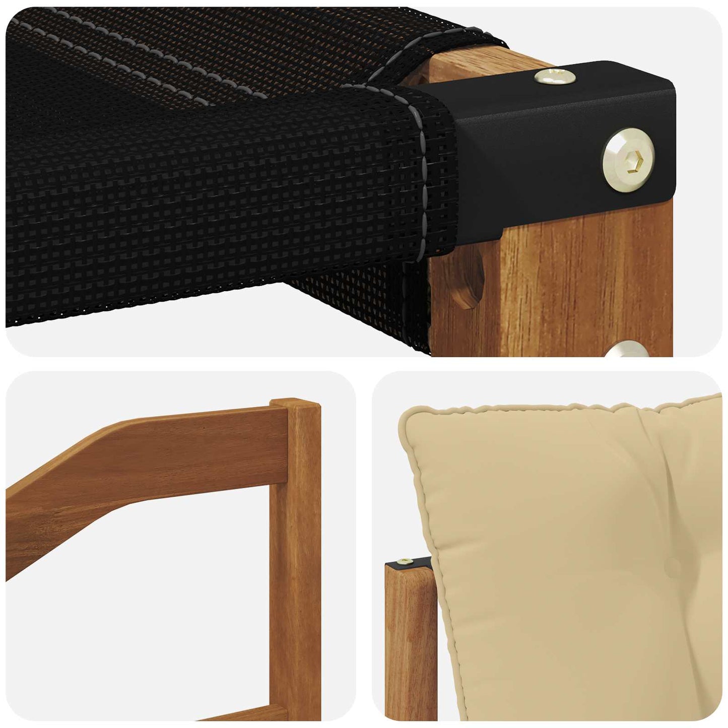 Udendørs sofagruppe 4 stk. Naturlig og Beige