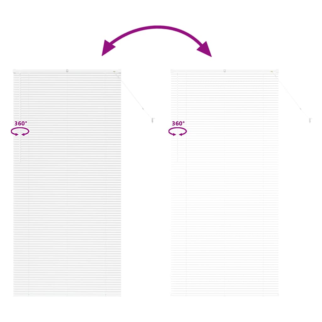 Persienner Hvid 220 x 105 cm Aluminium