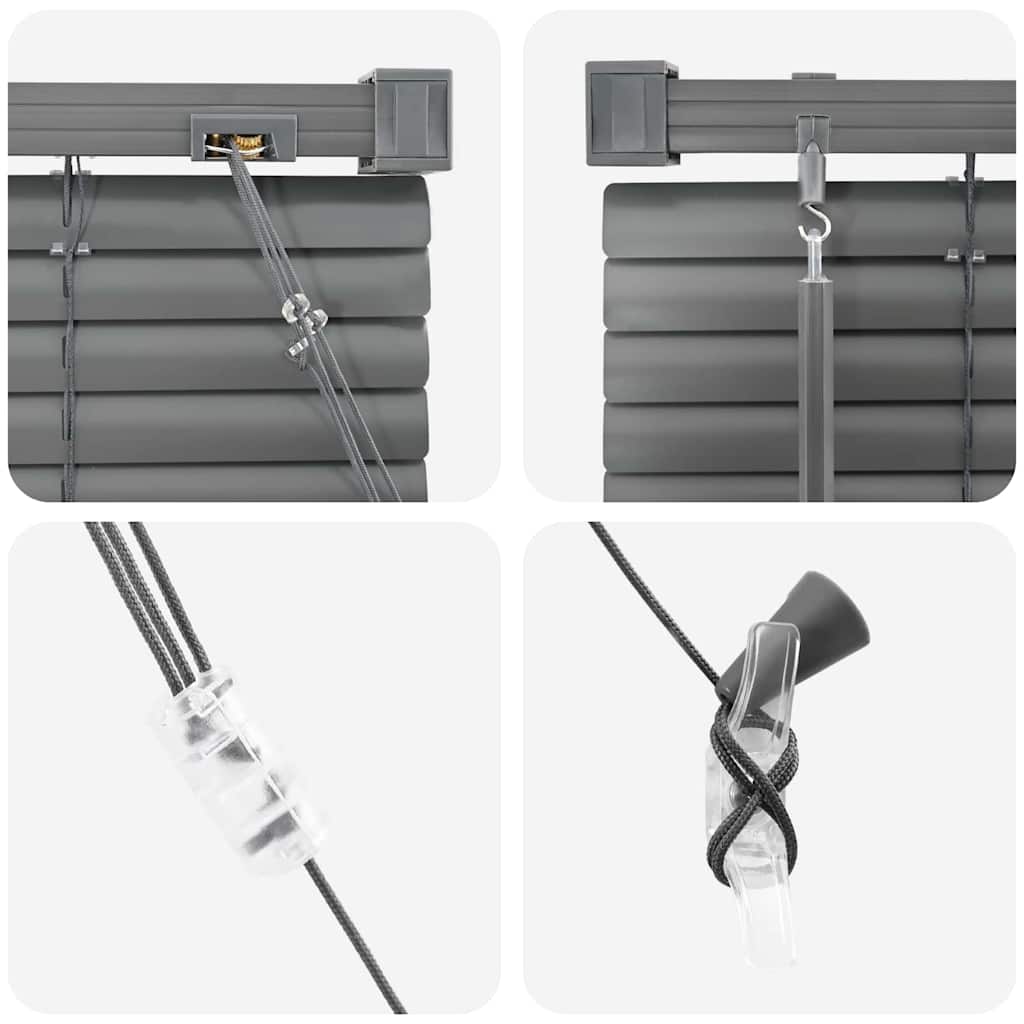 Persienner Mørkegrå 220 x 85 cm Aluminium