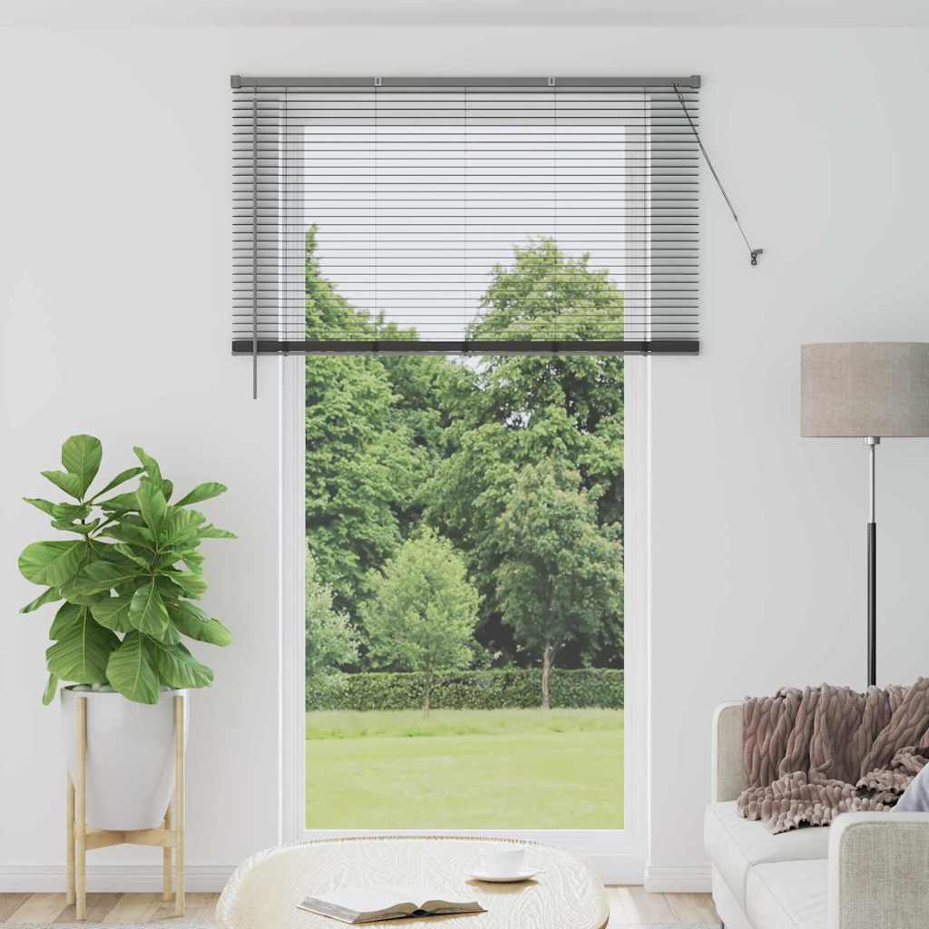 Persienner Mørkegrå 220 x 125 cm Aluminium