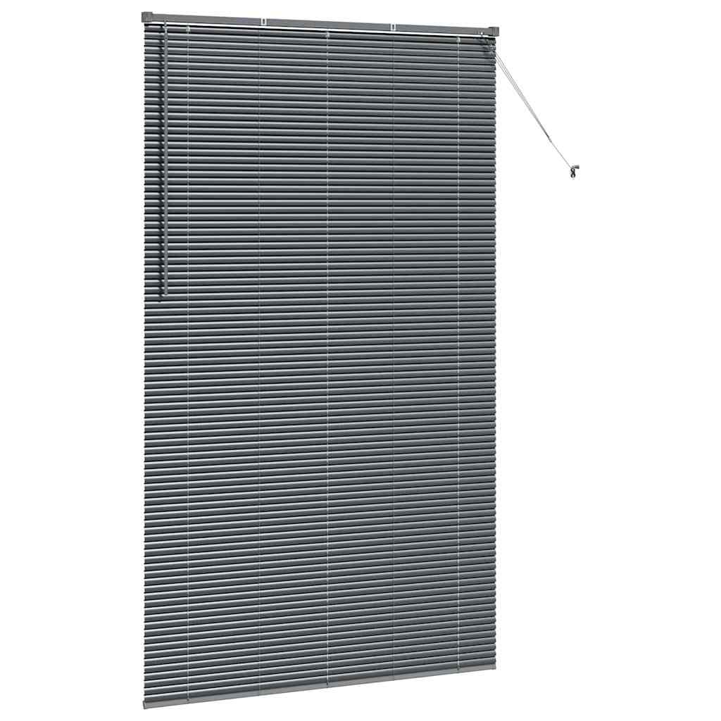 Persienner Mørkegrå 220 x 125 cm Aluminium
