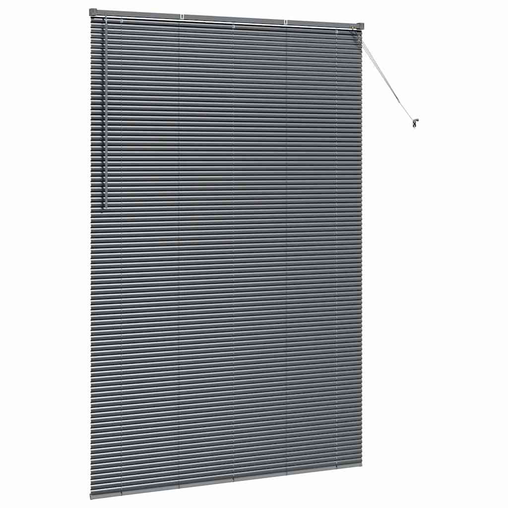 Persienner Mørkegrå 220 x 145 cm Aluminium