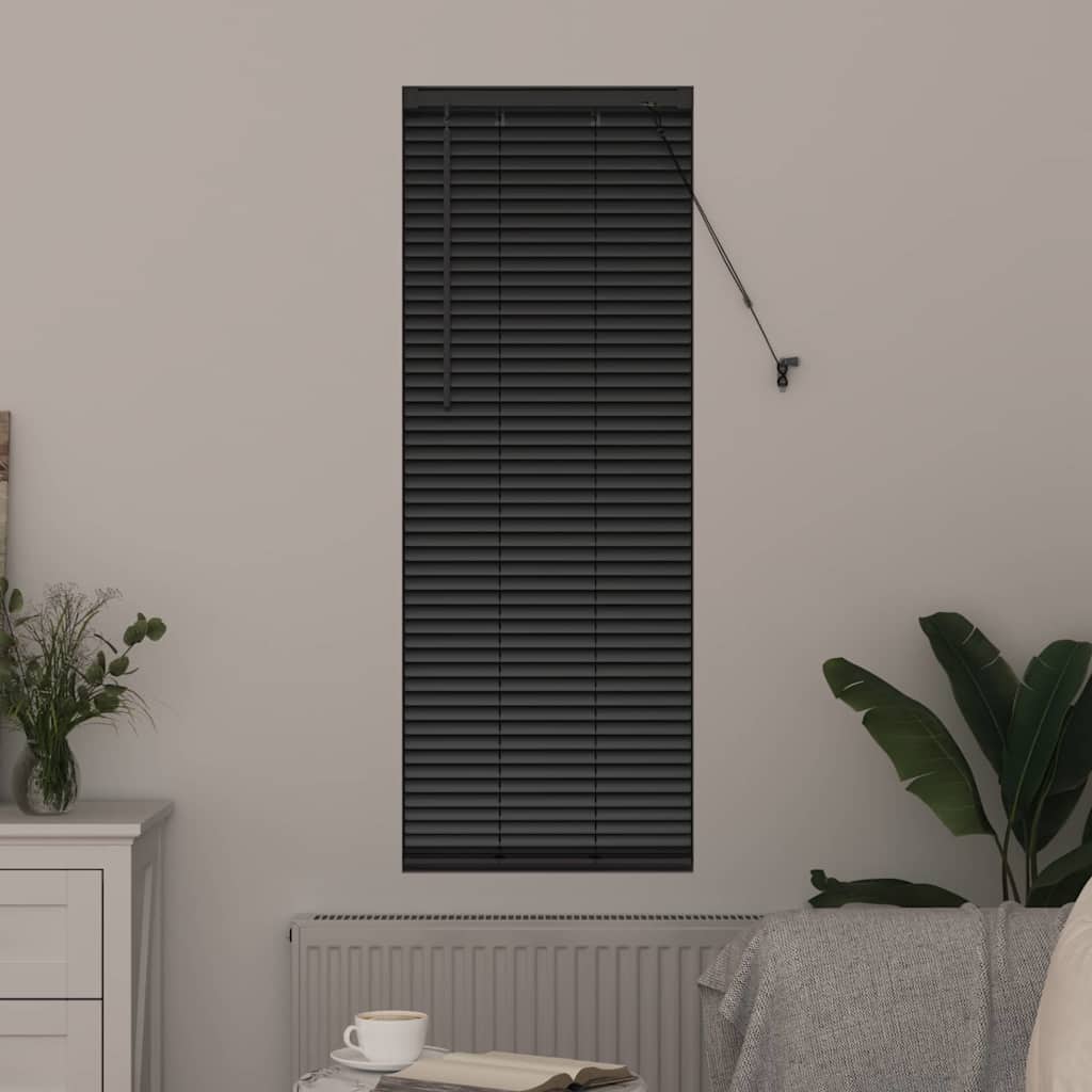 Persienner Sort 130 x 55 cm Aluminium