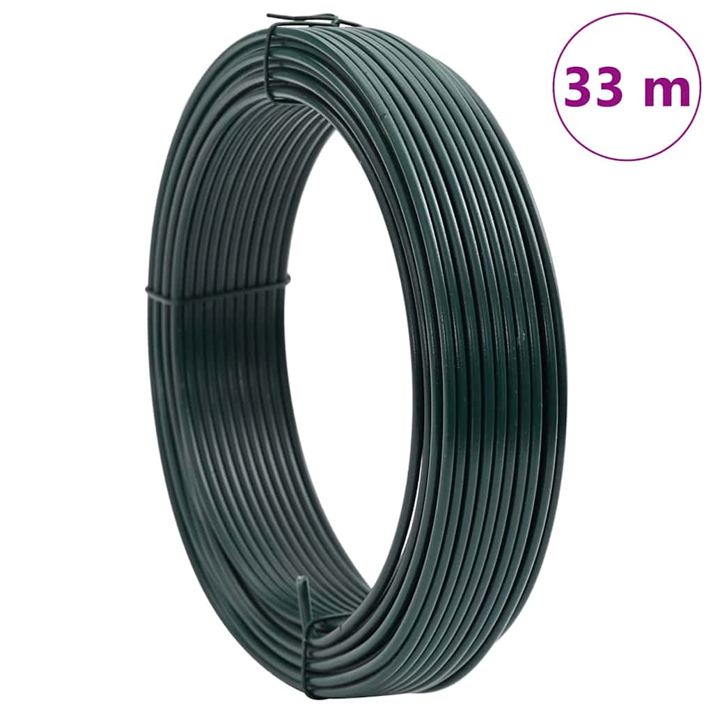 Tremmebindingswire Grøn 33 m PVC