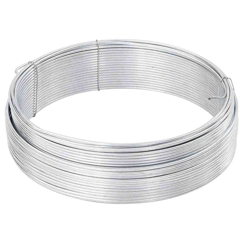 Tremmebindingswire Sølv 25 m Hurtigt dyppet galvaniseret kabel