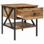 Sengebord med skuffe 2 pcs Gammelt træ 40 x 42 x 45 cm