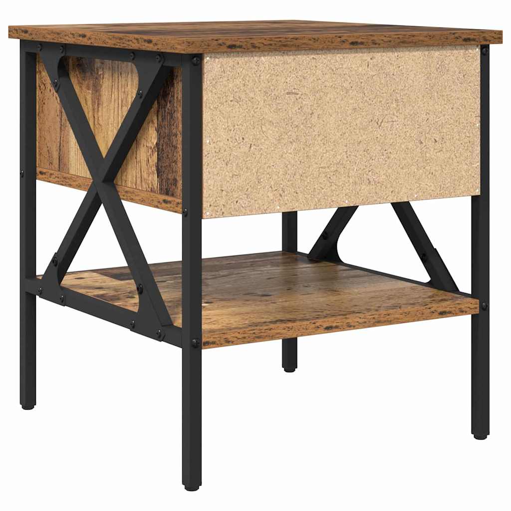 Sengebord med skuffe 2 pcs Gammelt træ 40 x 42 x 45 cm
