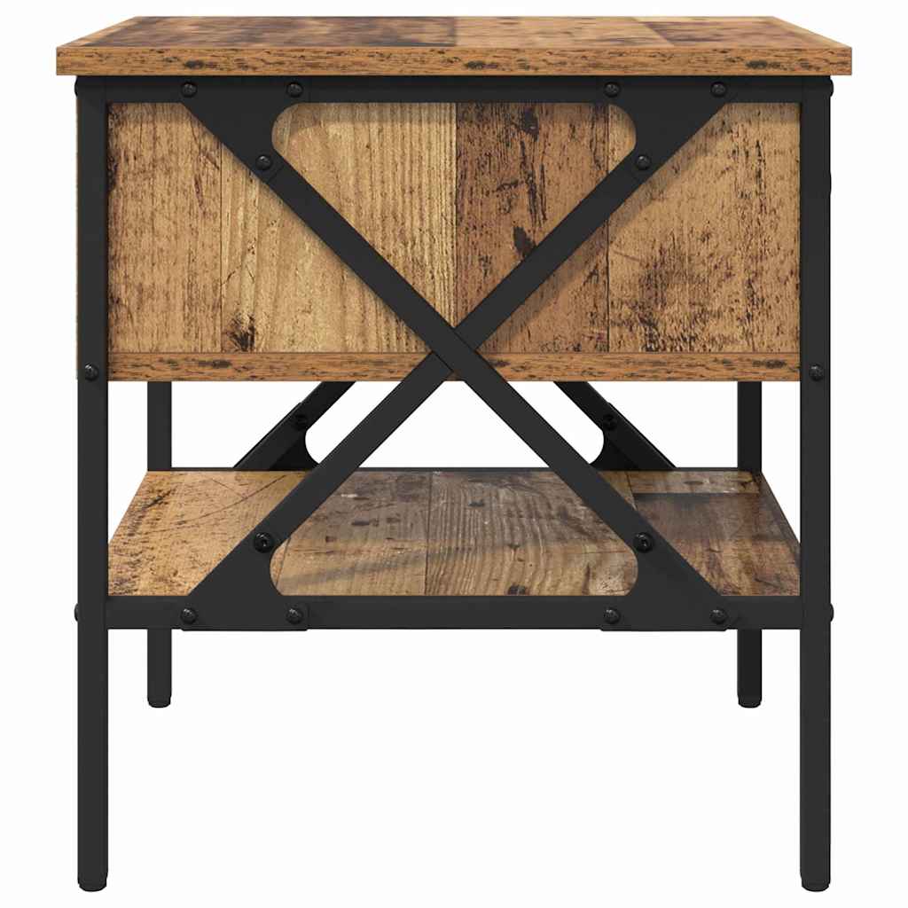 Sengebord med skuffe 2 pcs Gammelt træ 40 x 42 x 45 cm