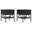 Sengebord 2 pcs Sort eg 40 x 42 x 45 cm Laminat træ og metal