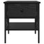 Sengebord 2 pcs Sort eg 40 x 42 x 45 cm Laminat træ og metal