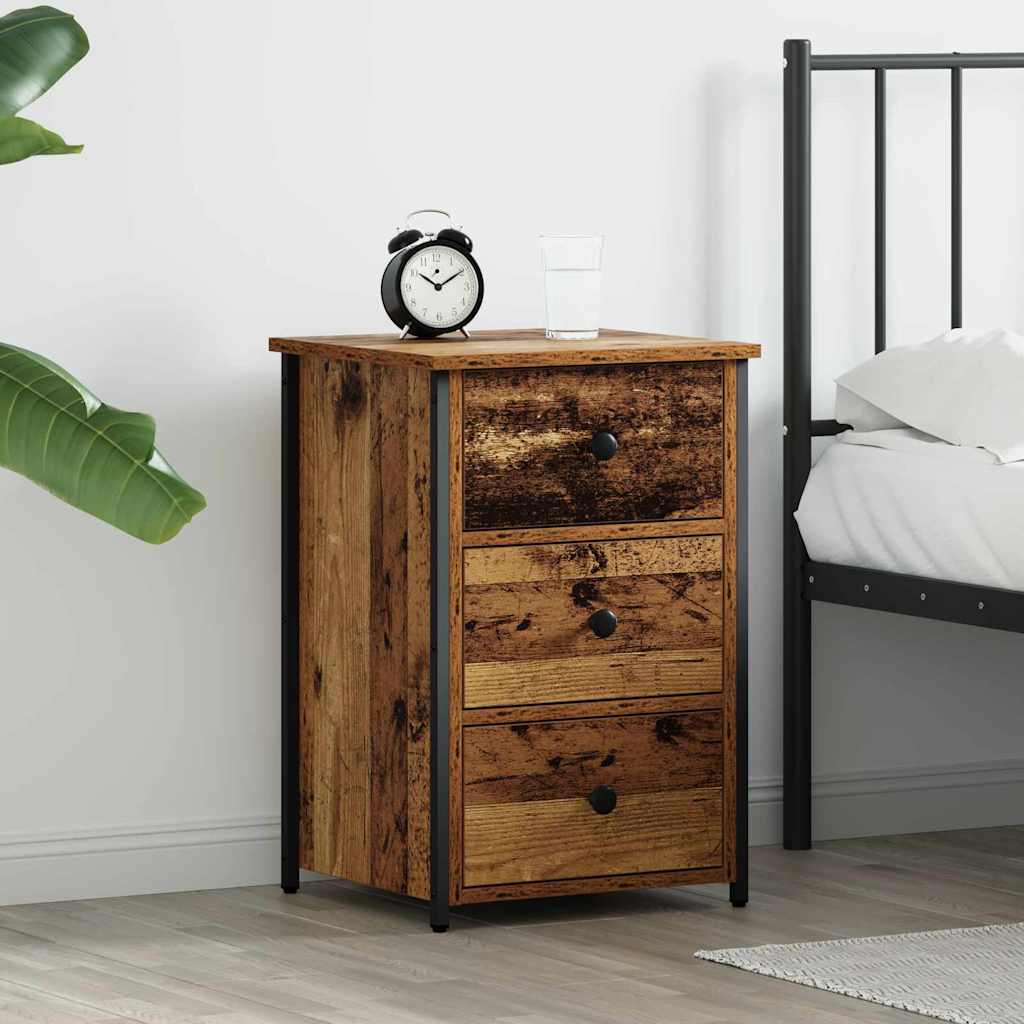 Natskab med skuffe Brun 40 x 36 x 60 cm Solid genbrugs træ billede