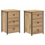 Natskab 2 pcs Brun 40 x 36 x 60 cm Solid genbrugs træ