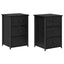 Natskab 2 pcs Sort eg 40 x 36 x 60 cm Solid genbrugs træ